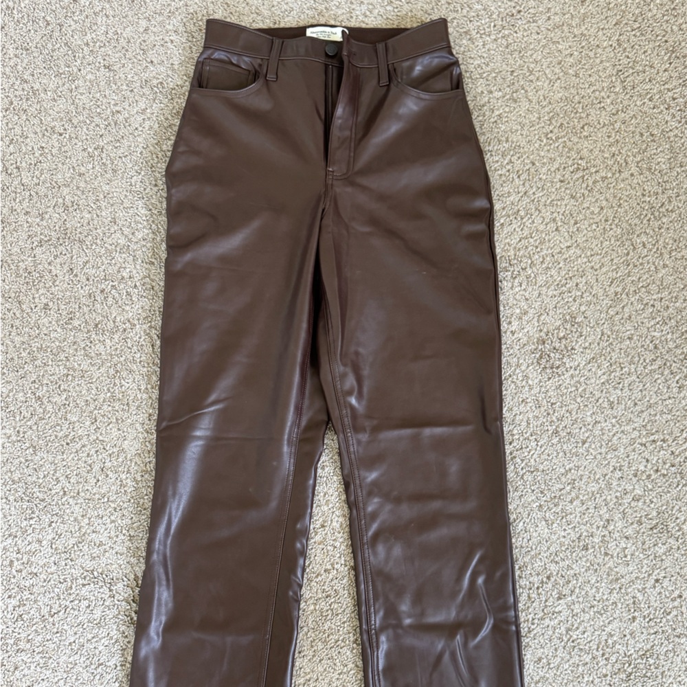 Abercrombie & Fitch Dark Brown Straight Leg Pants